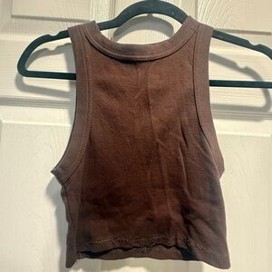 Princess Polly Chocolate Brown Crop Top